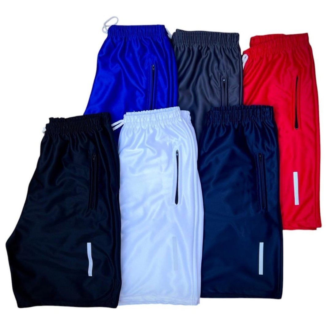 Kit 3 4 ou 6 Bermudas Masculinas Básicas – DryFit – Malha Leve e Confortável – Pronta Entrega Origins