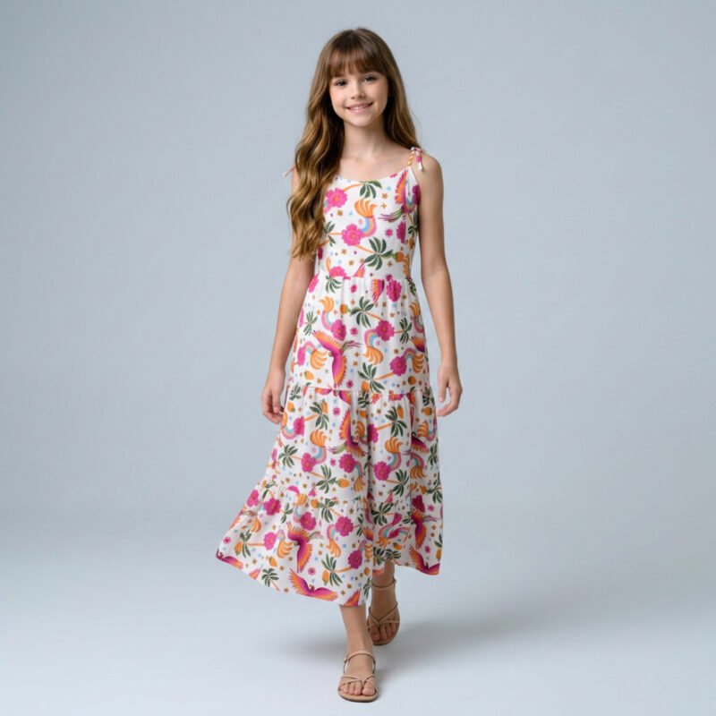 Vestido Tropical Vestido Floral Vestido Estampado Vestido Longo Vestido Leve Vestido Verão Vestido De Alcinha