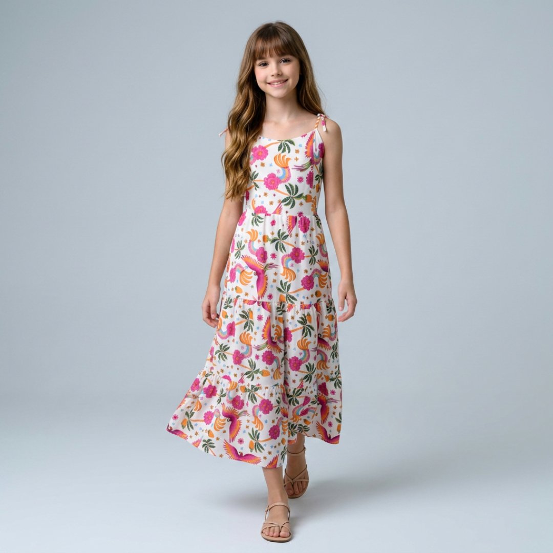 Vestido Tropical Vestido Floral Vestido Estampado Vestido Longo Vestido Leve Vestido Verão Vestido De Alcinha