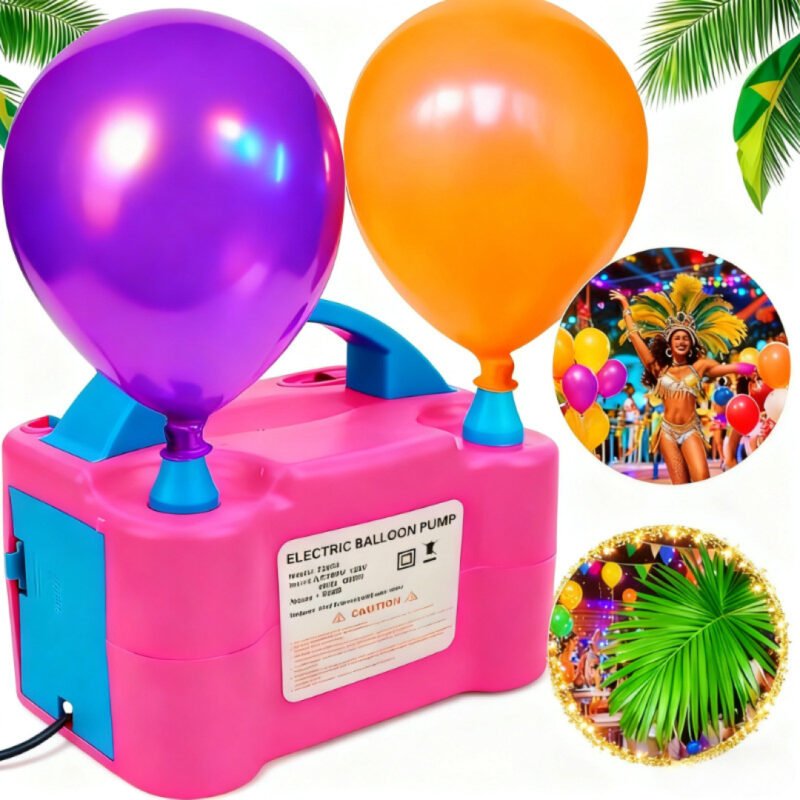 Inflador Elétrico de Balões Bexigas 110v/220v Festa Ornamentação Bomba de Encher Bola de Festas，com 2 Bicos，Bomba infláv