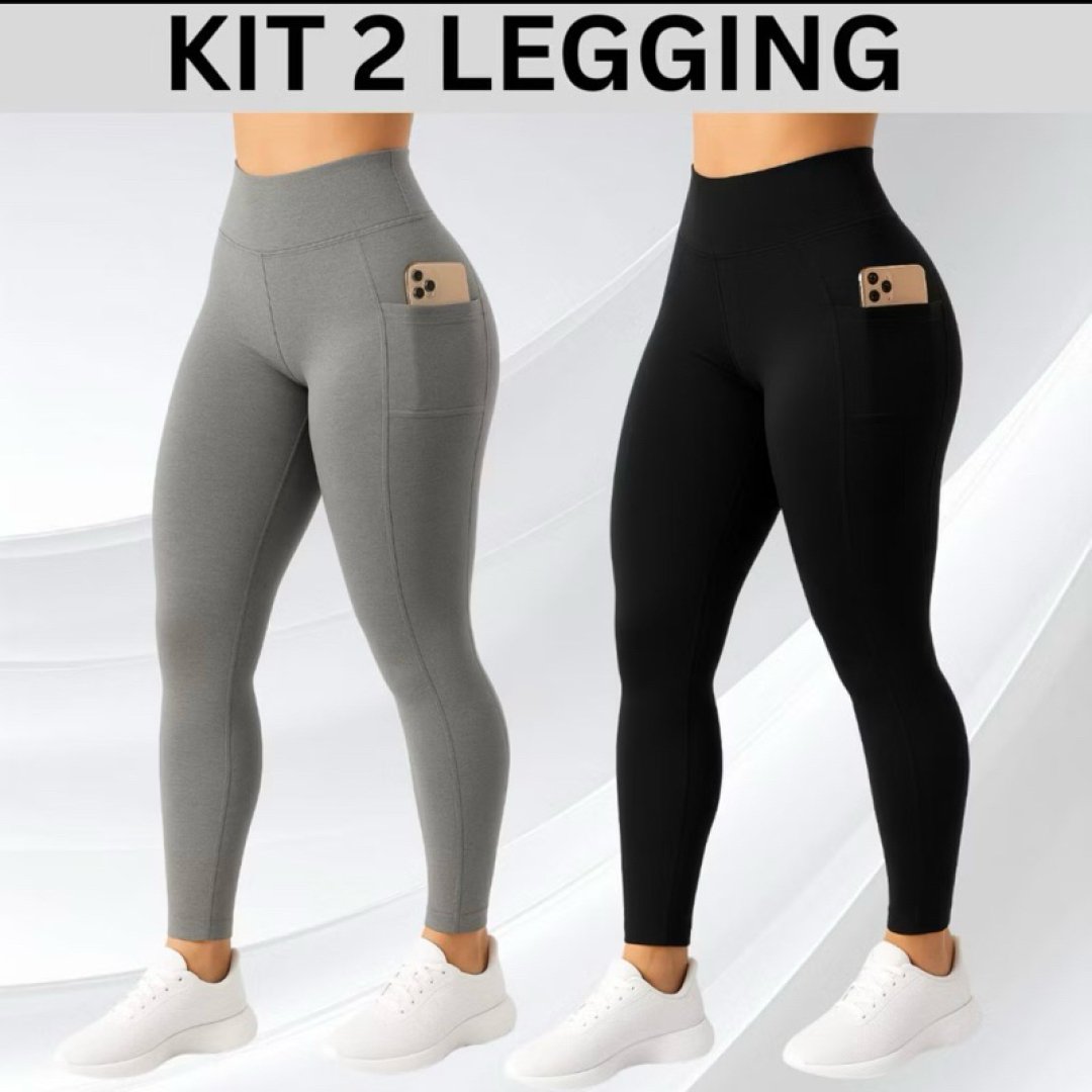UNIDADE ou KIT 2 Calças leg com 2 bolsos (1 calça R$ 35,00 / 2 Calças R$70,00)