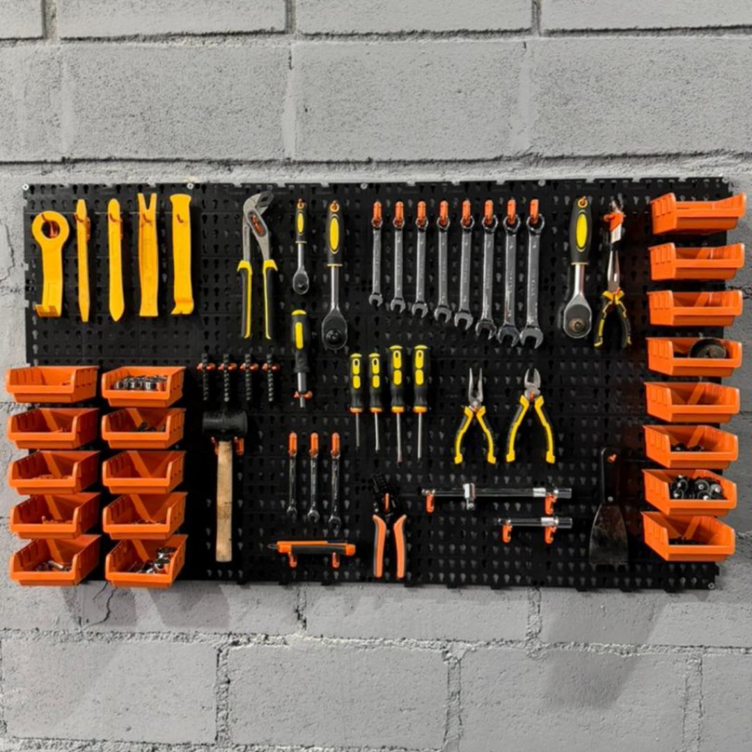 Painel Ferramentas Organizador Perfurado 118×52 + Brindes