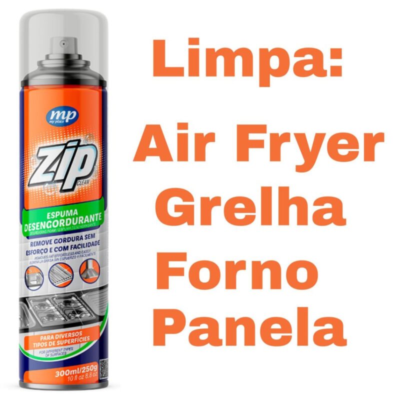 Zip Clean Espuma Limpa Gordura Remove Gordura 300Ml – My Place