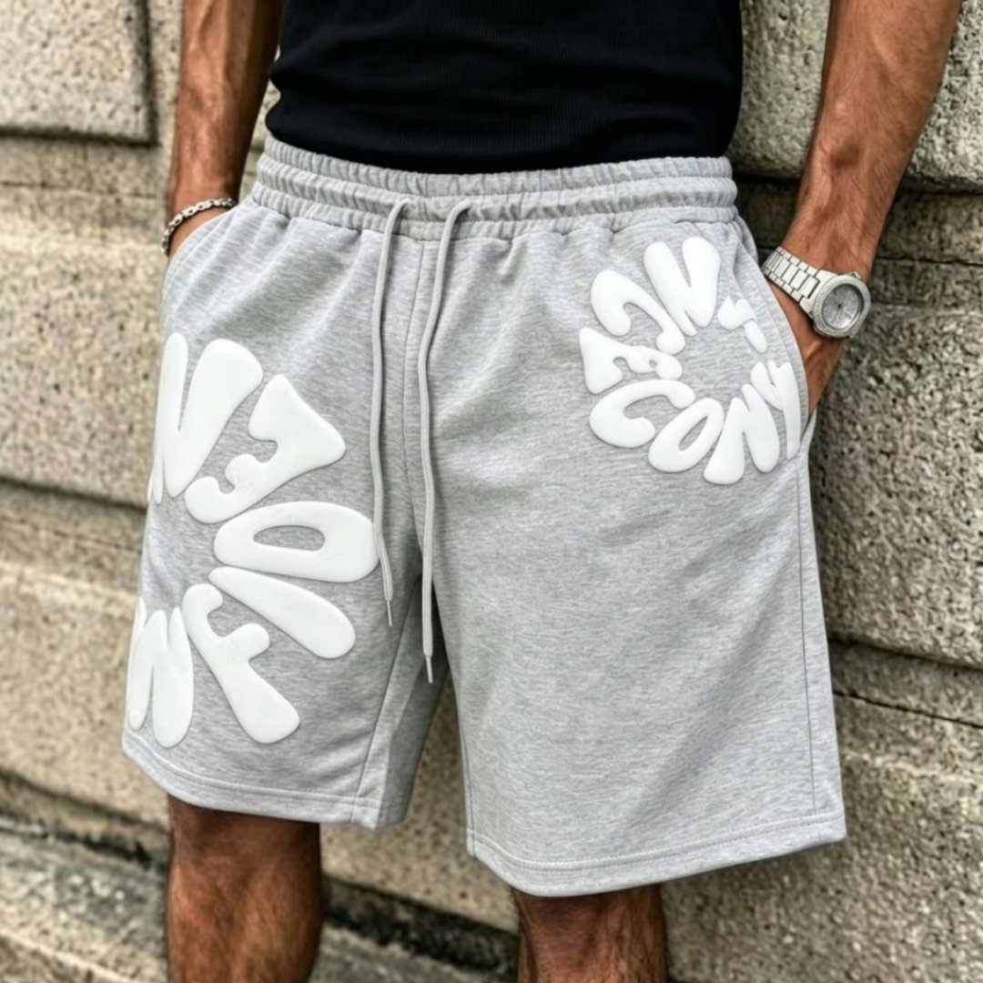 Bermuda Moletom Y2k Flowers Aesthetic Gringa Americano Verão Tropical Masculina