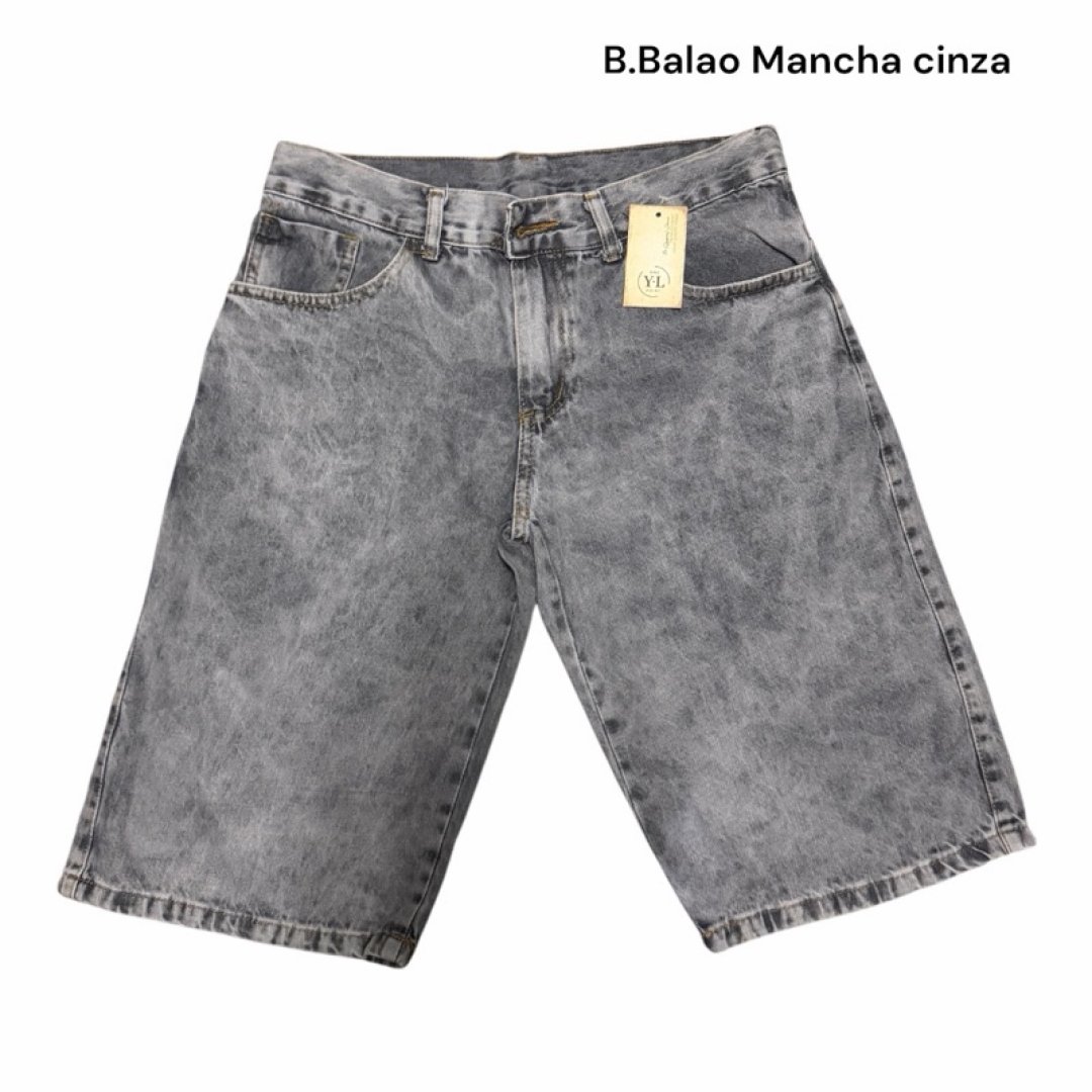 Y.L Bermuda Masculino Jeans Balão perna Larga,bem suave qualidade casual Top
