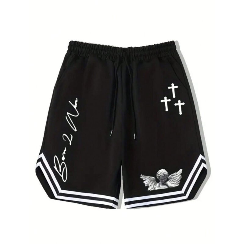 Bermuda Style Basquete Street Masculina Drip Anjo 3 Cruz