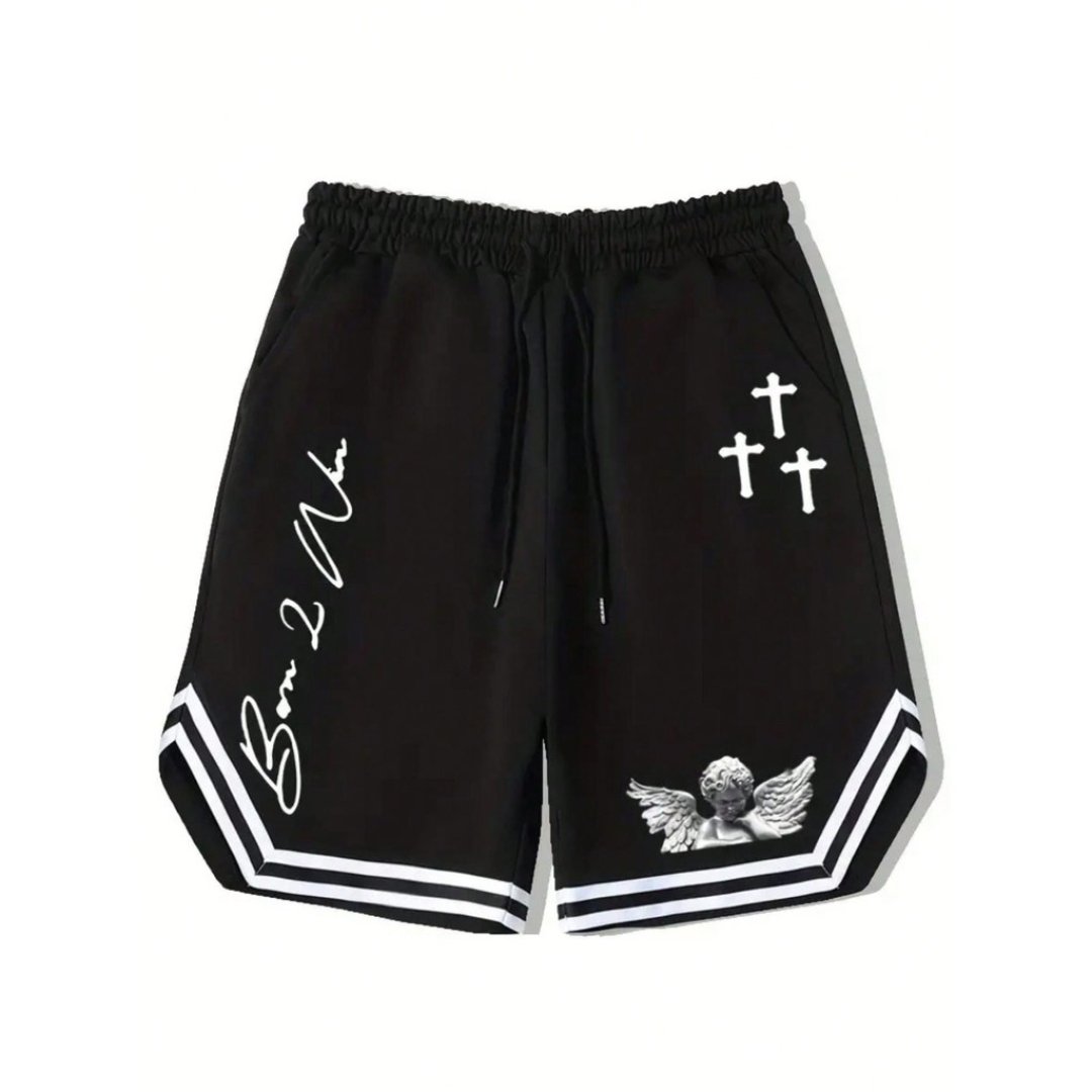 Bermuda Style Basquete Street Masculina Drip Anjo 3 Cruz