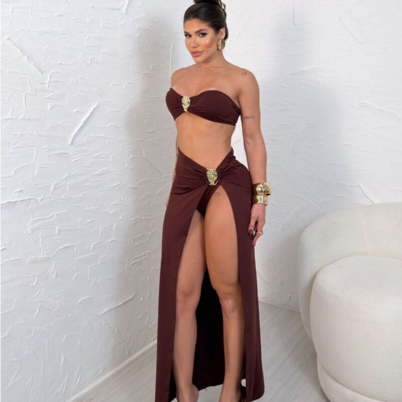 conjunto 3peças moda praia