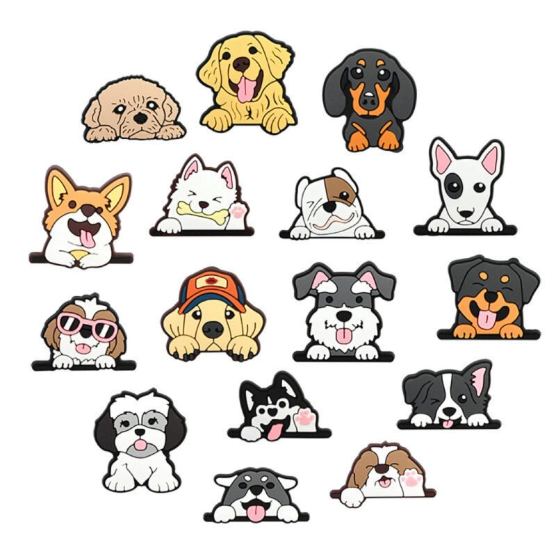 BLJE PVC Sapato Encantos Acessórios Decoração De Cachorro Bonito Fivelas Para Tamanco Sandálias Pino Presentes De Aniver