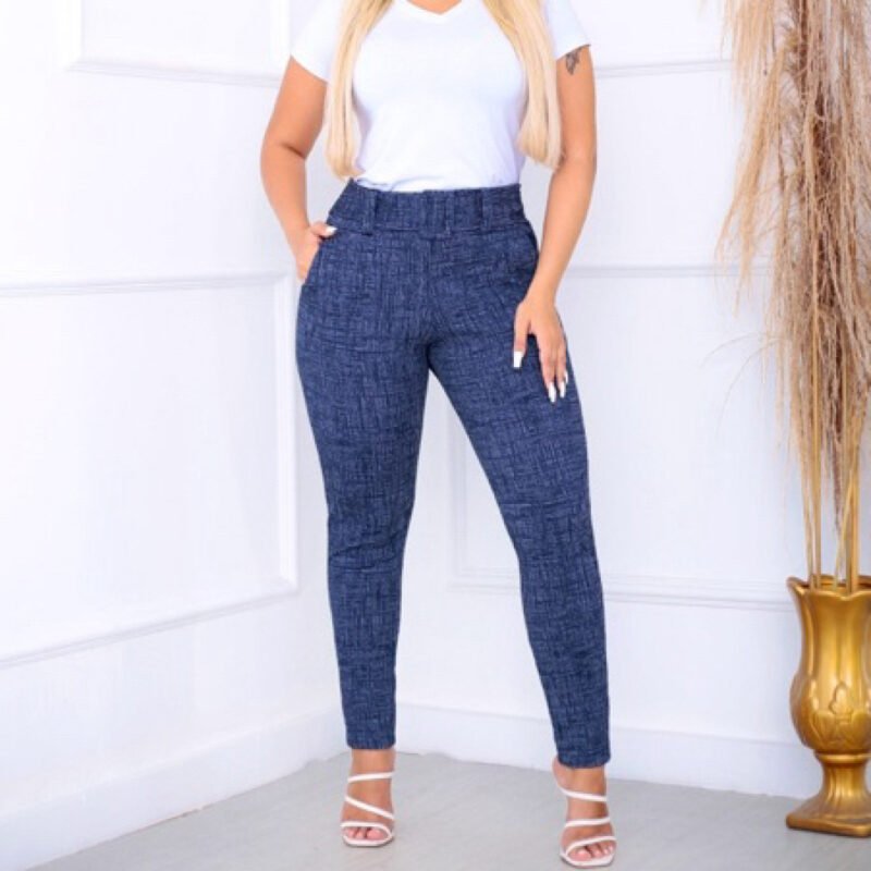 calça feminina leggings Mesclas jackar cinto embutido cintura alta com muito elastano fixo