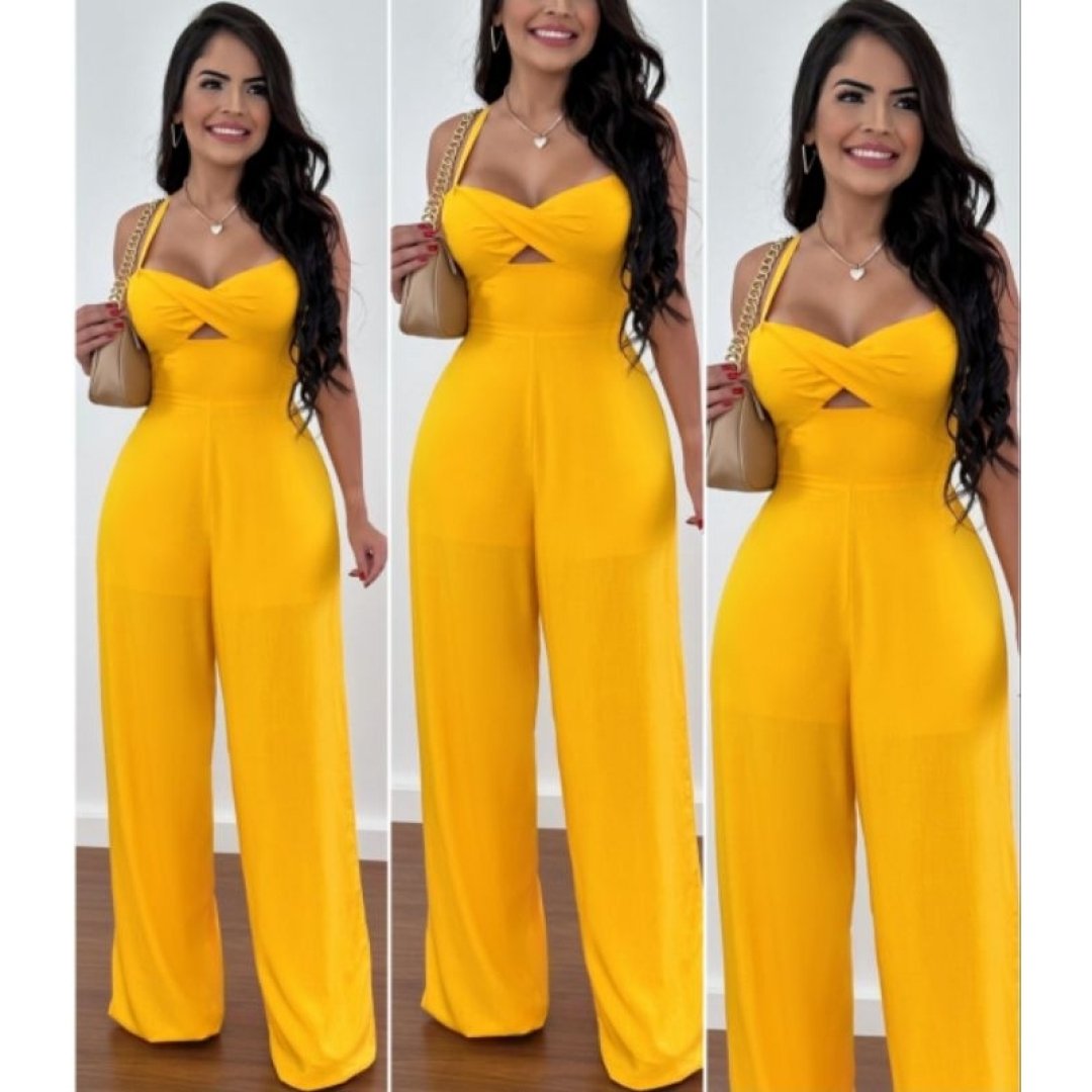 Macacão Feminino Longo Pantalona Tecido Duna Roupa de Frio