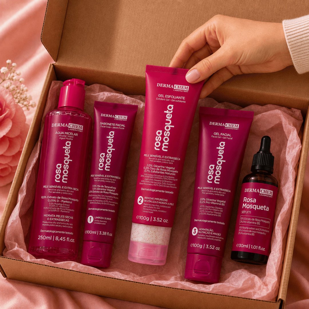 Kit Skincare Completo Rosa Mosqueta – 05 Produtos – Dermachen