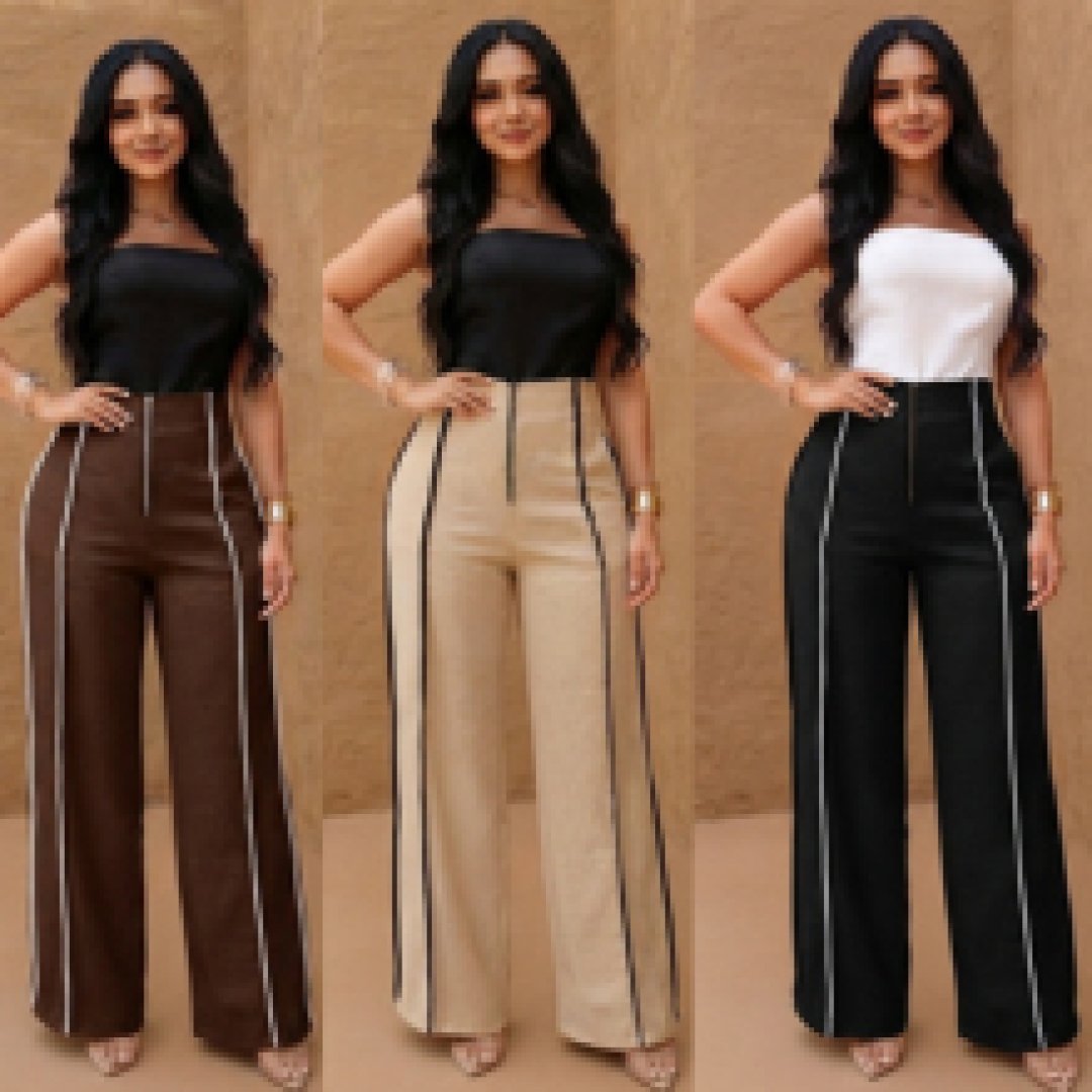 Calça Wide Leg Alfaiataria Cintura Alta c/ Frisos – Estilo Isabel Marant Calça Wide Leg Alfaiataria Cintura Alta c/ Frisos – Estilo Isabel Marant