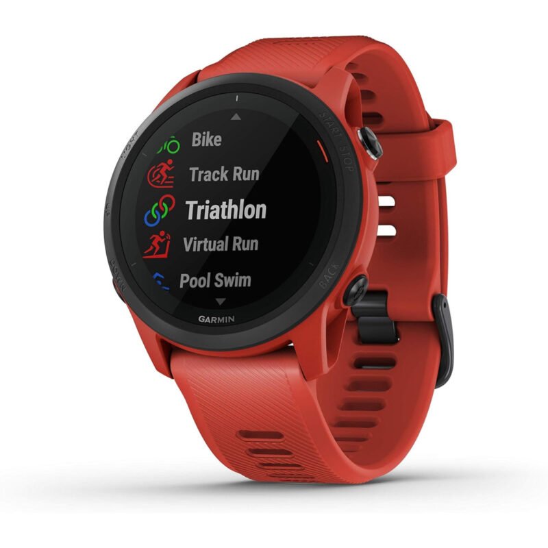 Garmin Forerunner 745, GPS Running Watch, Detailed Training Stats and On-Device Workouts, Essential Smartwatch Functions, Red
