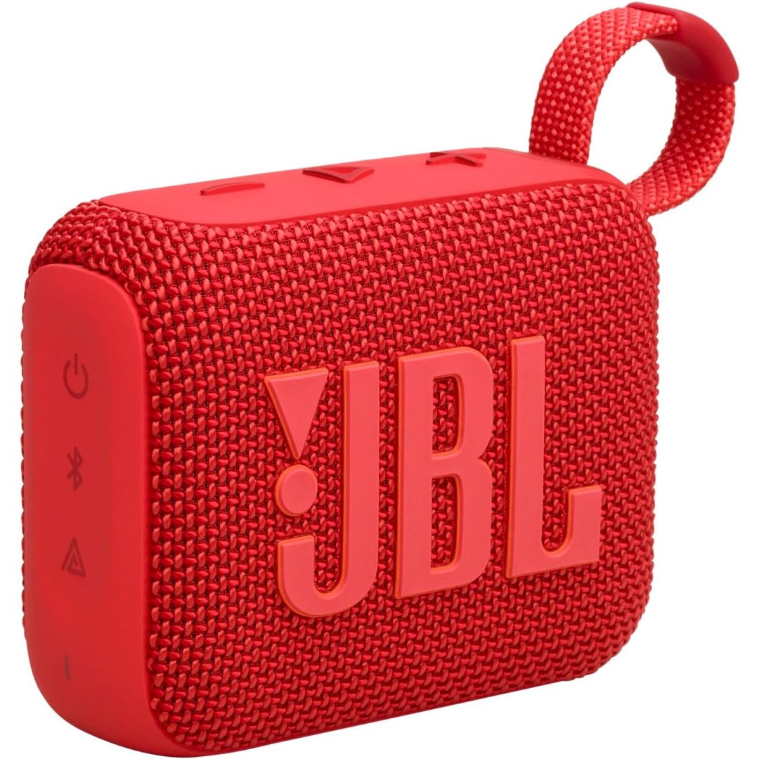 JBL Go 4 – Ultra-Portable, Waterproof and Dustproof Bluetooth Speaker, Big JBL Pro Sound with Punchy bass, 7-Hour Built-in Battery, Made in Part with Recycled Materials (Red)