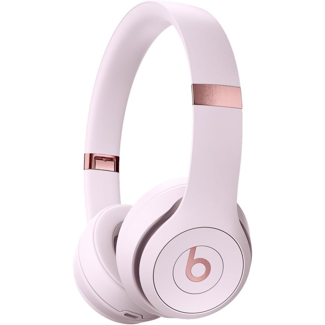 Beats Solo 4 – Wireless On-Ear Bluetooth Headphones, Up to 50-Hour Battery Life, Ultra-Lightweight Comfort, Powerful and Balanced Sound, Apple & Android Compatible – Cloud Pink